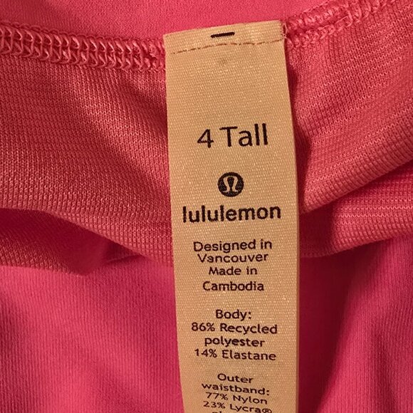 Pink Lululemon Size 4 Tall Running Short - Picture 3 of 4